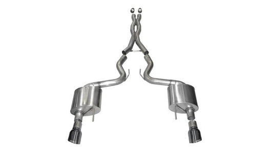CORSA Performance - Corsa 15-17 Ford Mustang GT Coupe 5.0L 3in Sport Cat-Back Exhaust Dual Rear Exit w/ Gun Metal Tips - Demon Performance