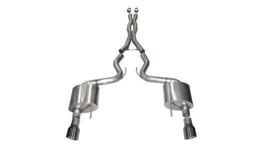 CORSA Performance - Corsa 15-17 Ford Mustang GT Coupe 5.0L 3in Xtreme Cat-Back Exhaust Dual Rear Exit w/ Gun Metal Tips - Demon Performance