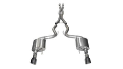CORSA Performance - Corsa 15-17 Ford Mustang GT Coupe 5.0L 3in Xtreme Cat-Back Exhaust Dual Rear Exit w/ Gun Metal Tips - Demon Performance
