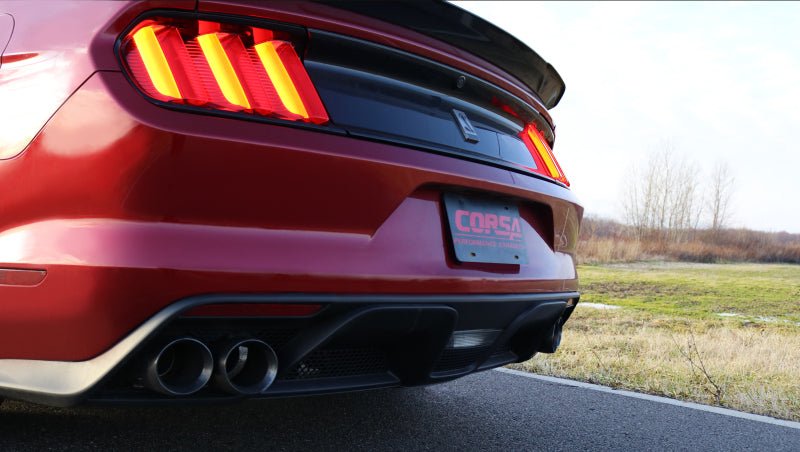 CORSA Performance - Corsa 2016+ Ford Mustang GT350 3in Double X Pipe Exhaust - Demon Performance