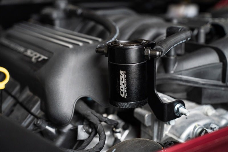 CORSA Performance - Corsa Performance Aluminum Oil Catch Can w/ Bracket - HEMI 6.4L - Demon Performance