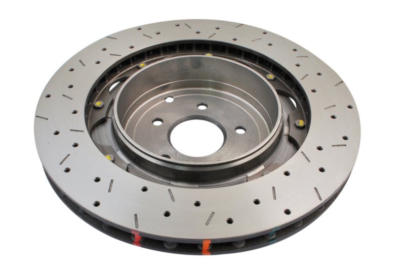 DBA - DBA 09+ Nissan GTR R-35 Rear Drilled & Slotted 5000 Series 2 Piece Rotor Assembled w/ Black Hat (Ava - Demon Performance