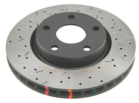 DBA - DBA 14-22 Dodge Charger R/T Rear 4000 Series Drilled & Slotted Rotor w/Black Hat - Demon Performance