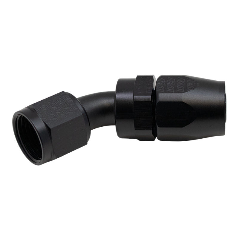 DeatschWerks - DeatschWerks 10AN Female Swivel 45-Degree Hose End CPE - Anodized Matte Black - Demon Performance