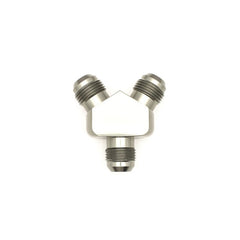 DeatschWerks - DeatschWerks 10AN Male Flare + 10AN Male Flare To 10AN Male Flare Y-Block Fitting - Demon Performance