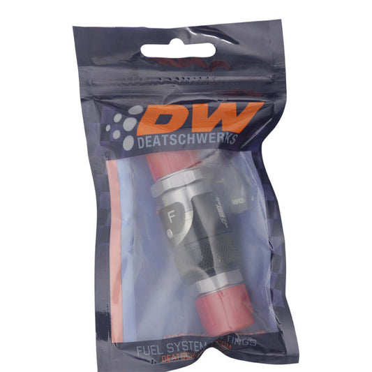 DeatschWerks - DeatschWerks 10AN Male Flare Quick Disconnect Dry Break Fitting - 2 Pieces Anodized Matte Black - Demon Performance