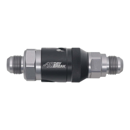 DeatschWerks - DeatschWerks 10AN Male Flare Quick Disconnect Dry Break Fitting - 2 Pieces Anodized Matte Black - Demon Performance