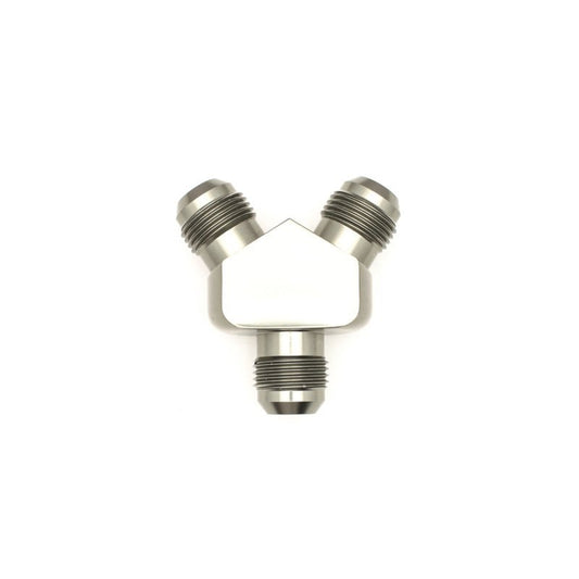 DeatschWerks - DeatschWerks 10AN Male Flare to 10AN Male Flare to 10AN Male Flare Y Fitting - Anodized Matte Black - Demon Performance