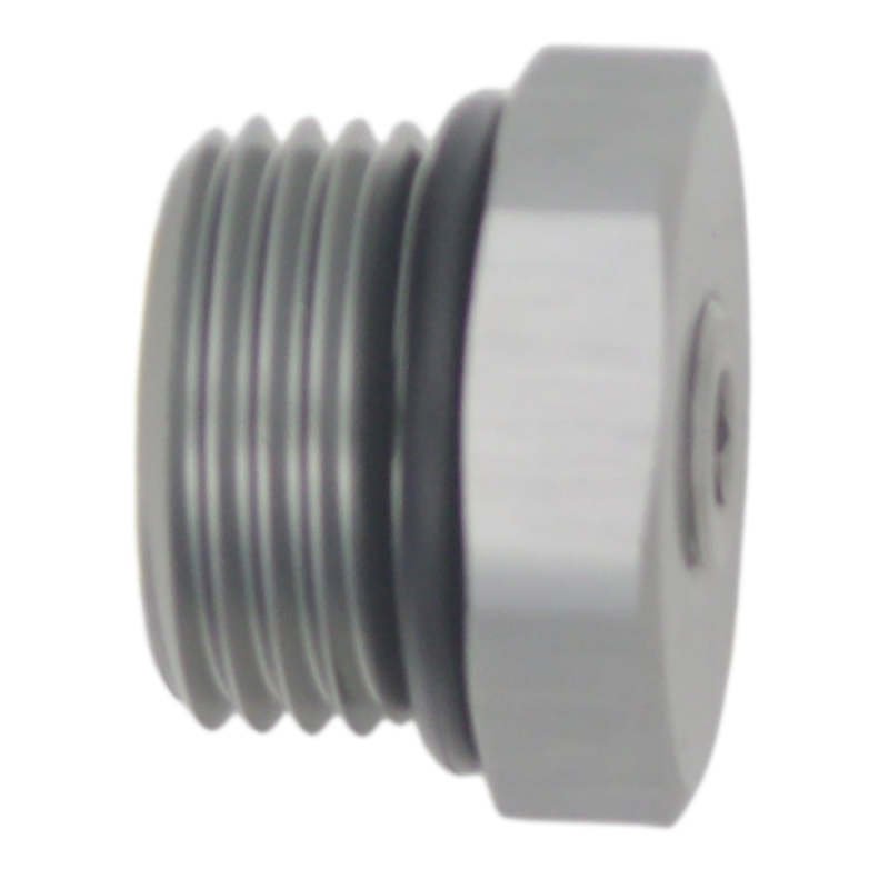 DeatschWerks - DeatschWerks 10AN ORB Male Plug Fitting with 1/8in NPT Gauge Port - Anodized DW Titanium - Demon Performance