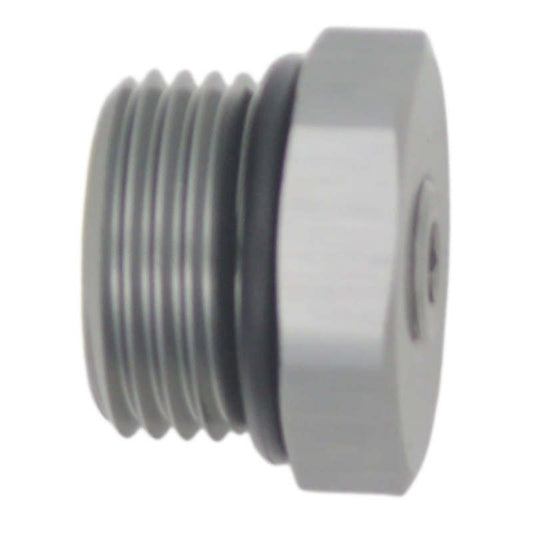 DeatschWerks - DeatschWerks 10AN ORB Male Plug Fitting with 1/8in NPT Gauge Port - Anodized DW Titanium - Demon Performance