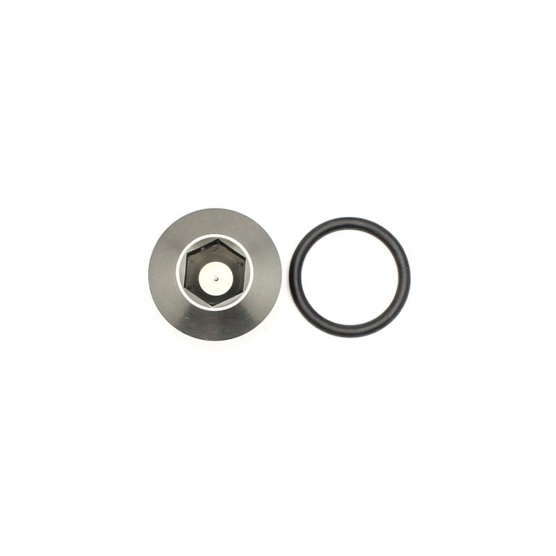 DeatschWerks - DeatschWerks 10AN ORB Male Plug Low Profile Internal Allen/Hex (Incl O-Ring) - Anodized Matte Black - Demon Performance