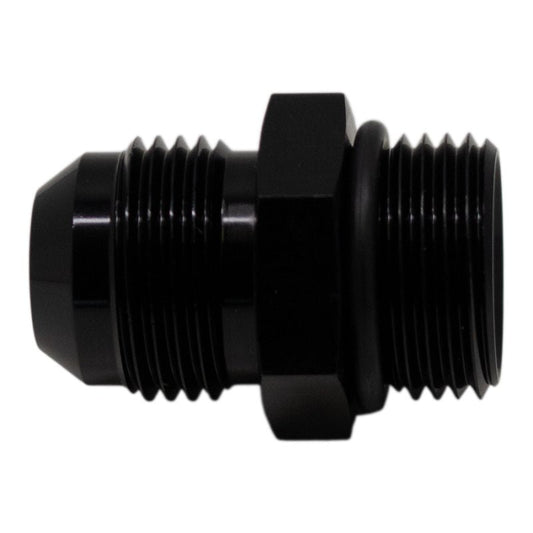 DeatschWerks - DeatschWerks 10AN ORB Male to 10 AN Male Flare Adapter (Incl O-Ring) - Anodized Matte Black - Demon Performance