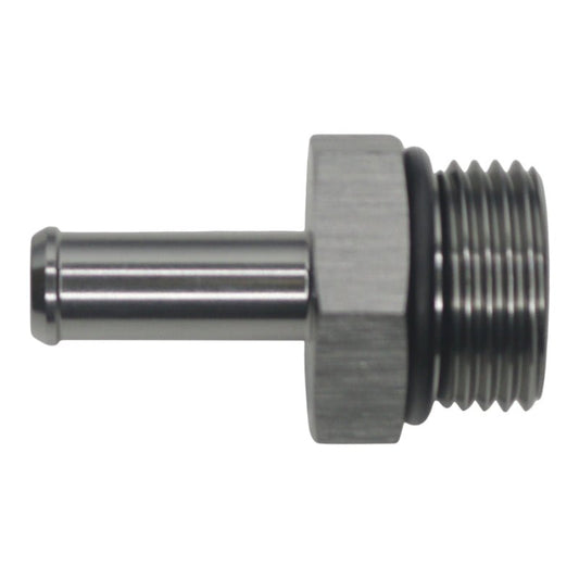 DeatschWerks - DeatschWerks 10AN ORB Male to 3/8in Male Barb Fitting - Anodized DW Titanium - Demon Performance