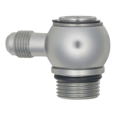 DeatschWerks - DeatschWerks 10AN ORB Male to 6AN Male Flare Low Profile 90-Degree Swivel - Anodized DW Titanium - Demon Performance
