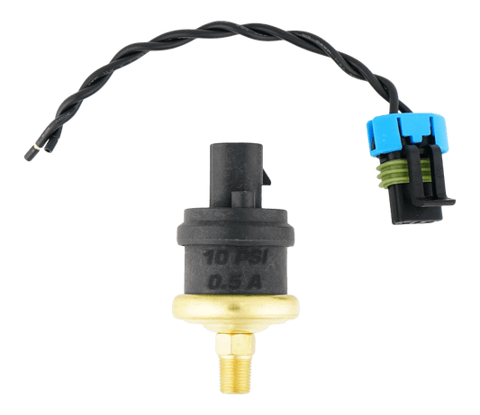 DeatschWerks - DeatschWerks 10psi 1/8th NPT Adjustable (8 - 12PSI) Hobbs Switch with Pigtail (0.5A) - Demon Performance