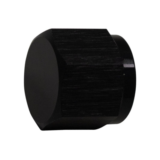 DeatschWerks - DeatschWerks 6AN Female Flare Cap - Anodized Matte Black - Demon Performance