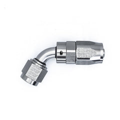 DeatschWerks - DeatschWerks 6AN Female Flare Swivel 60-Degree Hose End CPE Anodized DW Titanium - Demon Performance