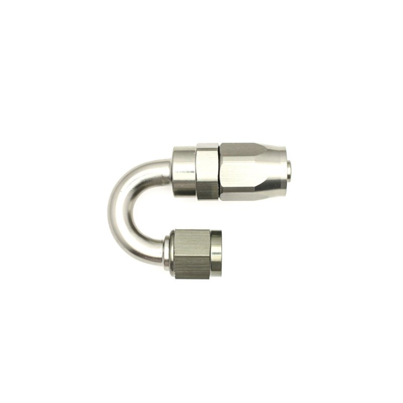 DeatschWerks - DeatschWerks 6AN Female Swivel 180-Degree Hose End CPE - Anodized Matte Black - Demon Performance