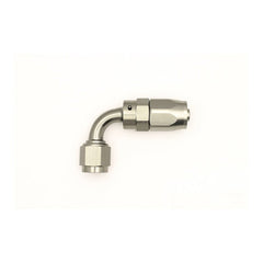 DeatschWerks - DeatschWerks 6AN Female Swivel 90-Degree Hose End CPE - Anodized Matte Black - Demon Performance