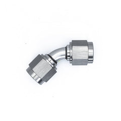 DeatschWerks - DeatschWerks 6AN Flare Female Swivel 45-Degree to 6AN Flare Female Swivel - Anodized Matte Black - Demon Performance