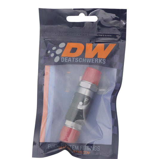 DeatschWerks - DeatschWerks 6AN Male Flare Quick Disconnect Dry Break Fitting - 2 Pieces Anodized Matte Black - Demon Performance