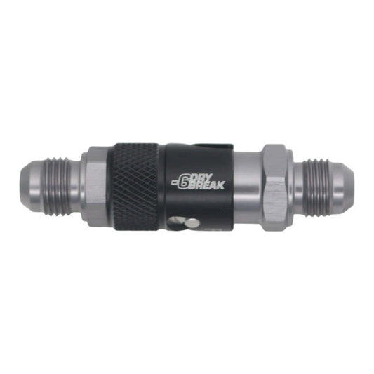 DeatschWerks - DeatschWerks 6AN Male Flare Quick Disconnect Dry Break Fitting - 2 Pieces Anodized Matte Black - Demon Performance