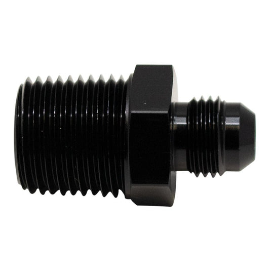 DeatschWerks - DeatschWerks 6AN Male Flare to 1/2in Male NPT Adapter - Anodized Matte Black - Demon Performance