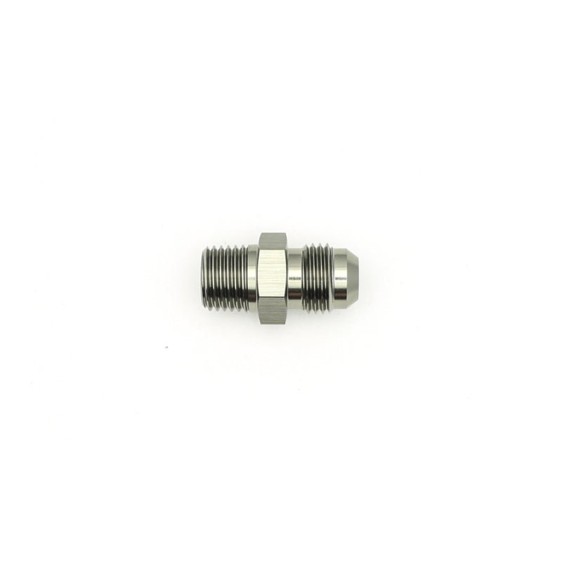 DeatschWerks - DeatschWerks 6AN Male Flare to 1/4in Male NPT Adapter - Anodized Matte Black - Demon Performance