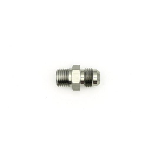 DeatschWerks - DeatschWerks 6AN Male Flare to 1/4in Male NPT Adapter - Anodized Matte Black - Demon Performance