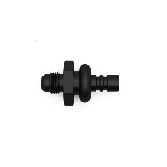 DeatschWerks - DeatschWerks 6AN Male Flare to 3/8in Ford Male EFI Quick Connect Adapter - Anodized Matte Black - Demon Performance