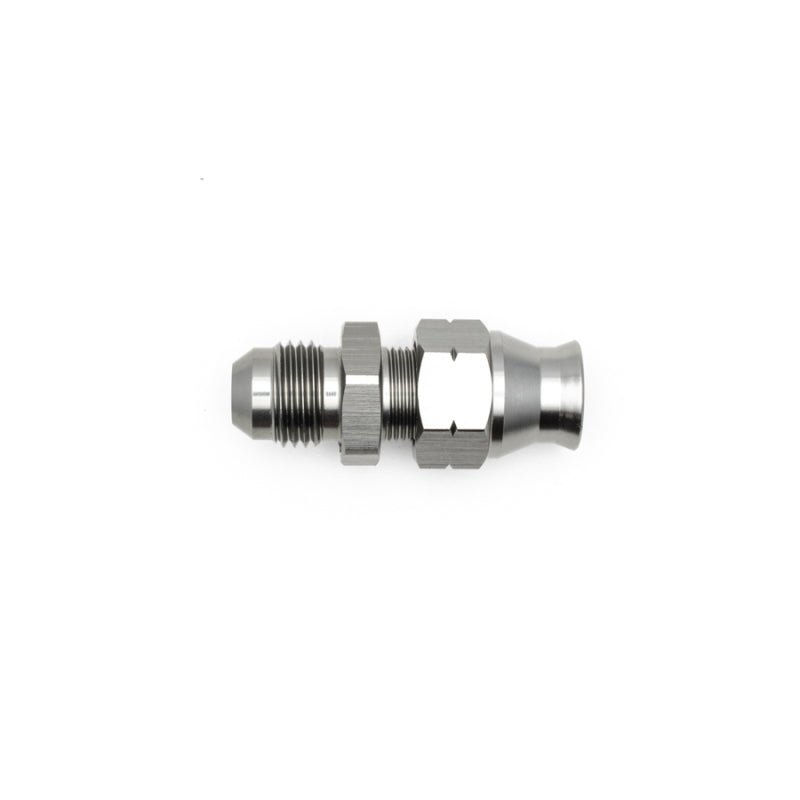 DeatschWerks - DeatschWerks 6AN Male Flare to 5/16in Hardline Compression Adapter - Anodized Matte Black - Demon Performance