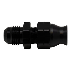 DeatschWerks - DeatschWerks 6AN Male Flare to 5/16in Hardline Compression Adapter - Anodized Matte Black - Demon Performance