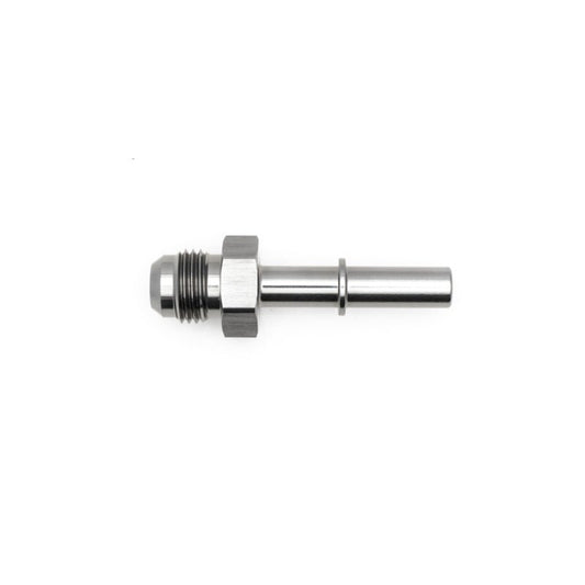 DeatschWerks - DeatschWerks 6AN Male Flare to 5/16in Male EFI Quick Connect Adapter - Anodized Matte Black - Demon Performance