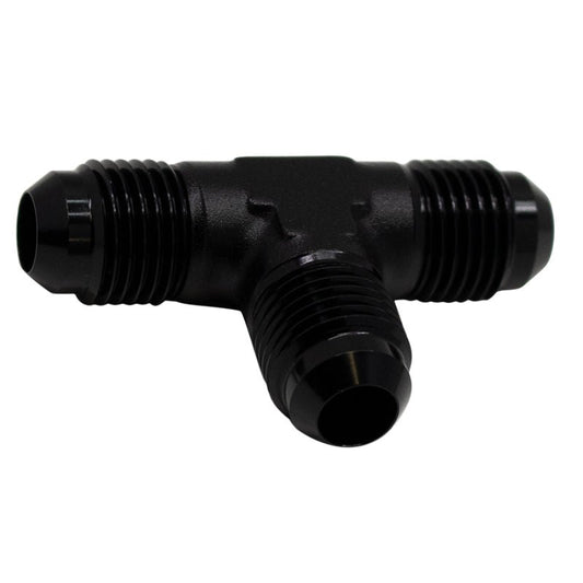 DeatschWerks - DeatschWerks 6AN Male Flare to 6AN Male Flare to 6AN Male Flare Tee Fitting - Anodized Matte Black - Demon Performance
