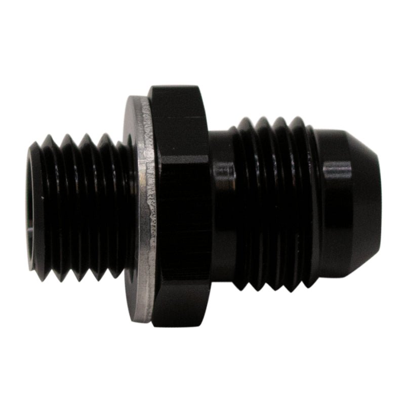 DeatschWerks - DeatschWerks 6AN Male Flare to M12 X 1.5 Male Metric Adapter (Incl Washer) - Anodized Matte Black - Demon Performance