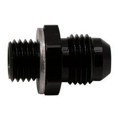 DeatschWerks - DeatschWerks 6AN Male Flare to M12 X 1.5 Male Metric Adapter (Incl Washer) - Anodized Matte Black - Demon Performance