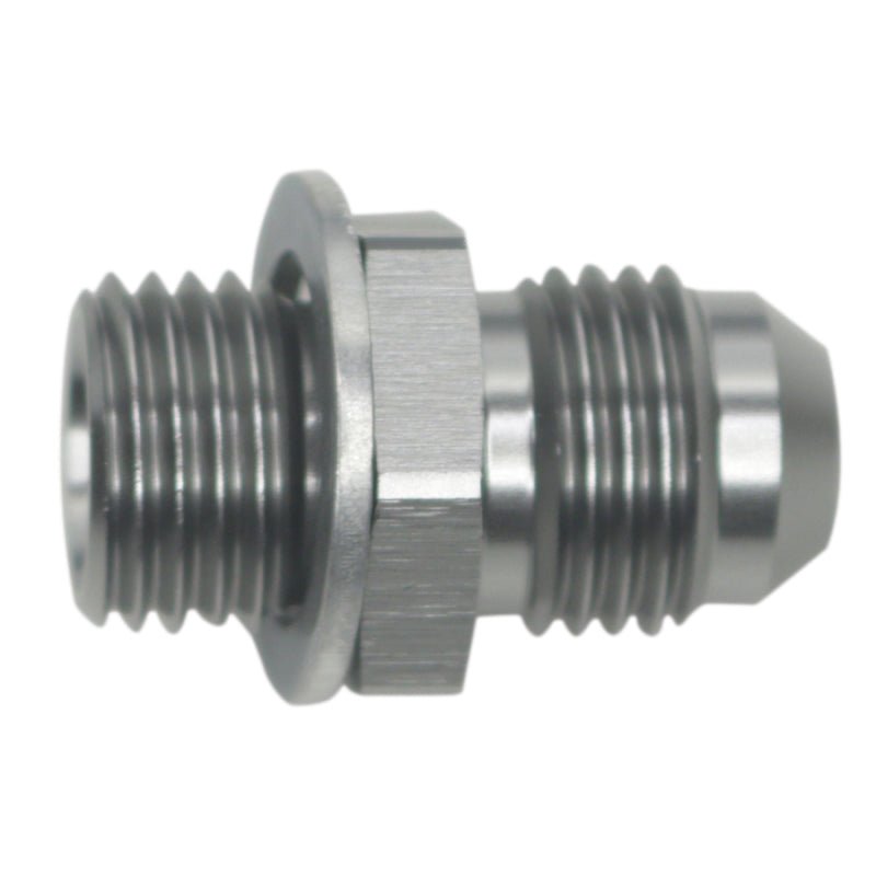 DeatschWerks - DeatschWerks 6AN Male Flare to M14 X 1.5 Male Metric Adapter (Incl Washer) - Anodized Matte Black - Demon Performance