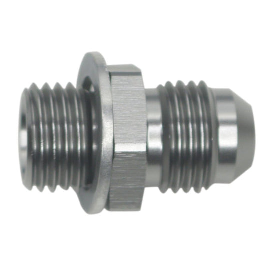DeatschWerks - DeatschWerks 6AN Male Flare to M14 X 1.5 Male Metric Adapter (Incl Washer) - Anodized Matte Black - Demon Performance