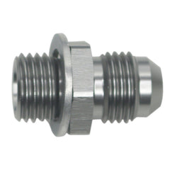 DeatschWerks - DeatschWerks 6AN Male Flare to M14 X 1.5 Male Metric Adapter (Incl Washer) - Anodized Matte Black - Demon Performance