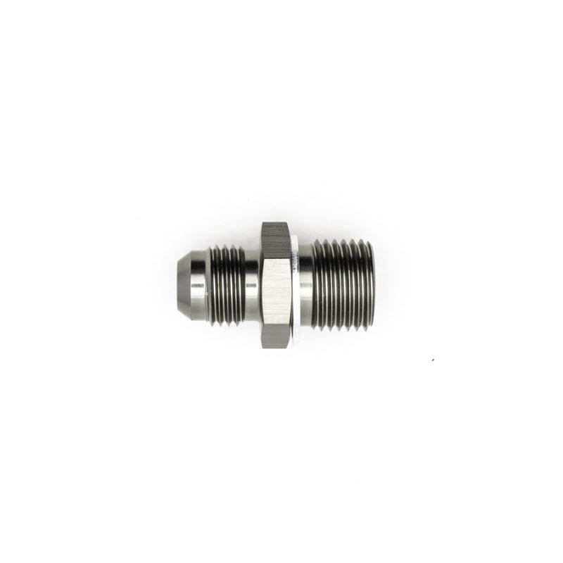 DeatschWerks - DeatschWerks 6AN Male Flare to M16 X 1.5 Male Metric Adapter (Incl. Crush Washer) - Titanium - Demon Performance