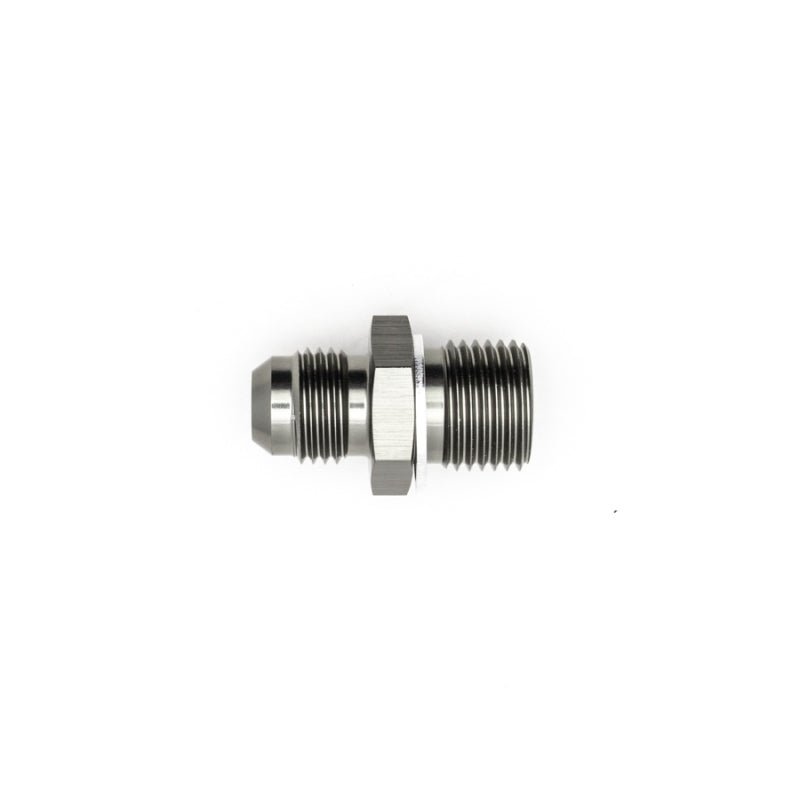 DeatschWerks - DeatschWerks 6AN Male Flare to M16 X 1.5 Male Metric Adapter (Incl Washer) - Anodized Matte Black - Demon Performance