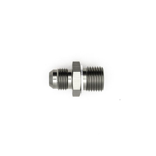 DeatschWerks - DeatschWerks 6AN Male Flare to M16 X 1.5 Male Metric Adapter (Incl Washer) - Anodized Matte Black - Demon Performance