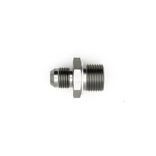 DeatschWerks - DeatschWerks 6AN Male Flare to M18 X 1.5 Male Metric Adapter (Incl Washer) - Anodized Matte Black - Demon Performance