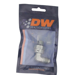 DeatschWerks - DeatschWerks 6AN ORB Male Swivel to 90-Degree 6AN Male Flare - Anodized DW Titanium - Demon Performance