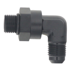DeatschWerks - DeatschWerks 6AN ORB Male Swivel to 90-Degree 6AN Male Flare - Anodized Matte Black - Demon Performance