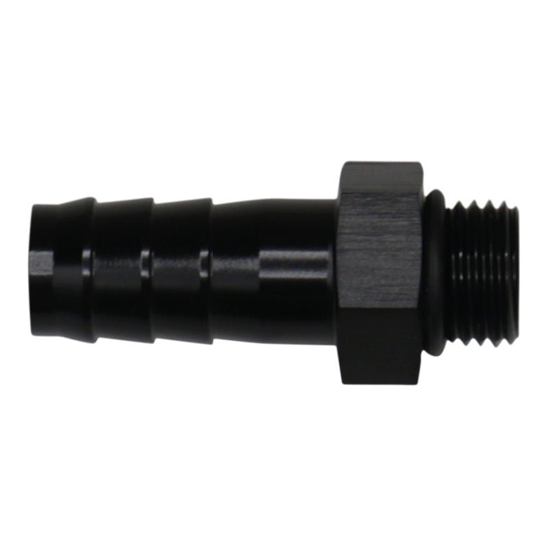 DeatschWerks - DeatschWerks 6AN ORB Male to 1/2in Male Triple Barb Fitting (Incl O-Ring) - Anodized Matte Black - Demon Performance