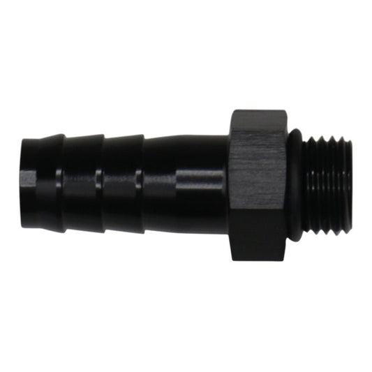 DeatschWerks - DeatschWerks 6AN ORB Male to 1/2in Male Triple Barb Fitting (Incl O-Ring) - Anodized Matte Black - Demon Performance