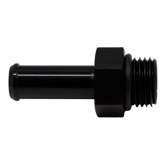 DeatschWerks - DeatschWerks 6AN ORB Male to 3/8in Male Barb Fitting (Incl O-Ring) - Anodized Matte Black - Demon Performance