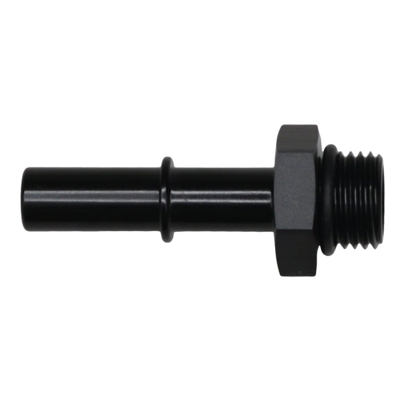 DeatschWerks - DeatschWerks 6AN ORB Male to 3/8in Male EFI Quick Connect Adapter - Anodized Matte Black - Demon Performance