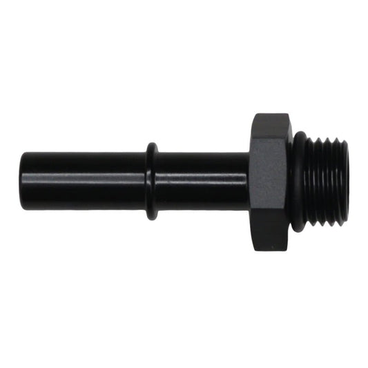 DeatschWerks - DeatschWerks 6AN ORB Male to 3/8in Male EFI Quick Connect Adapter - Anodized Matte Black - Demon Performance